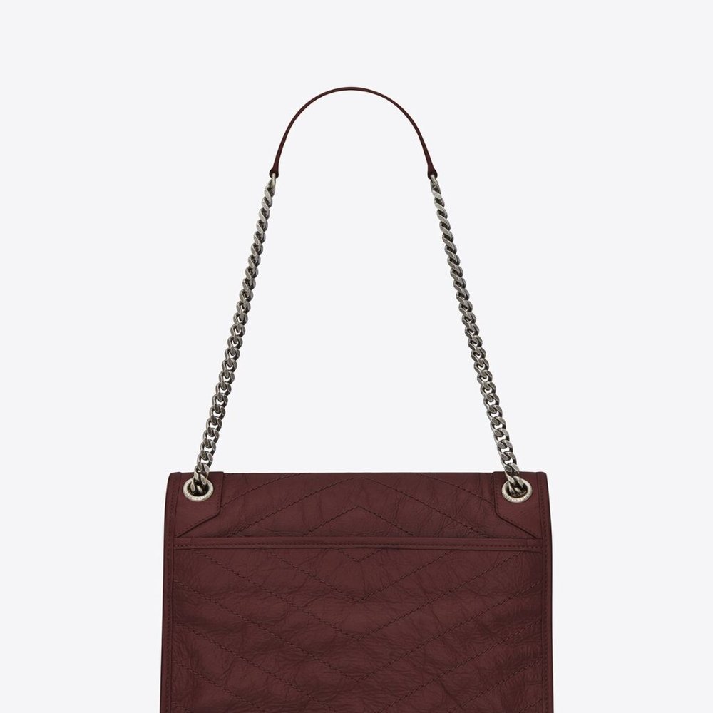 NEW Yves Saint Laurent NIKI MEDIUM Crinkled Leather Bag - Picture 3 of 10